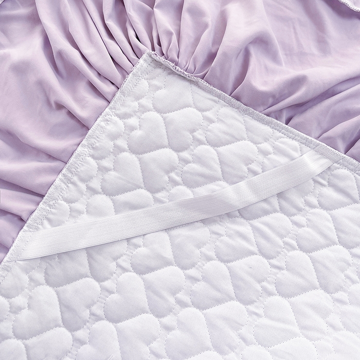 91家纺网 家纺一手货源 找家纺 （总）罗艺轩 2025新款A类珍珠棉花边床裙三件套-梦幻花园