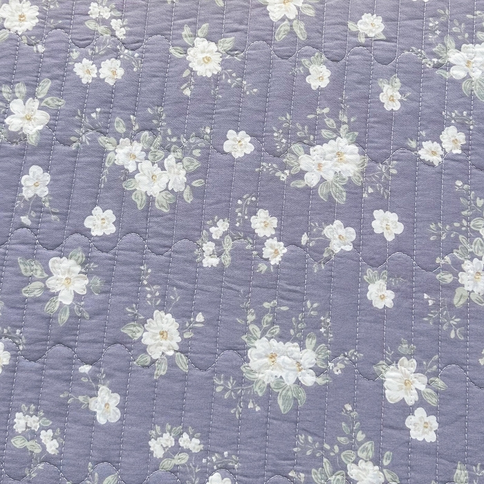 91家纺网 家纺一手货源 找家纺 罗艺轩 2025新款全棉印花花边床盖三件套 花之恋