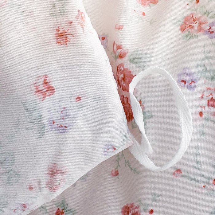 91家纺网 家纺一手货源 找家纺 罗艺轩 2025新款全棉印花花边床盖三件套 洛琳粉