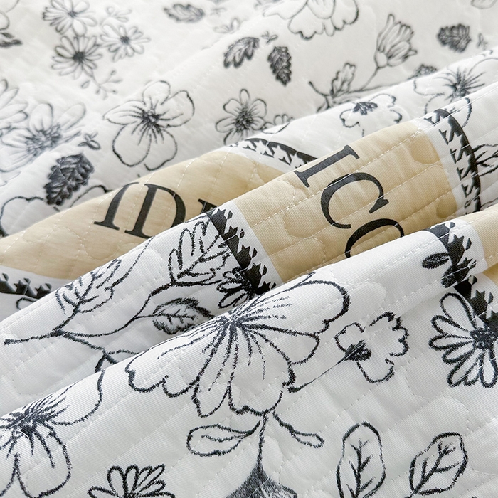 91家纺网 家纺一手货源 找家纺 罗艺轩 2025新款全棉印花花边床盖四件套 迪克奥莱