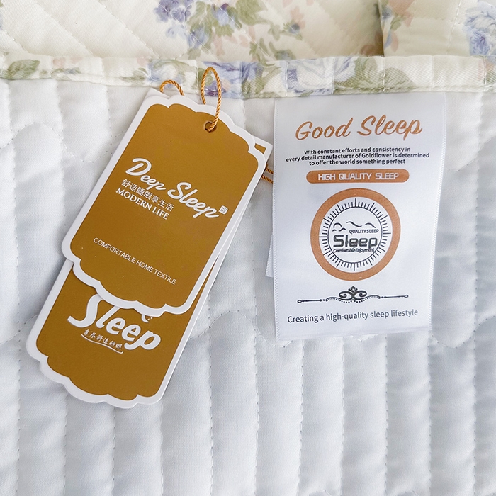 91家纺网 家纺一手货源 找家纺 罗艺轩 2025新款全棉印花花边床盖三件套 芊寻花语