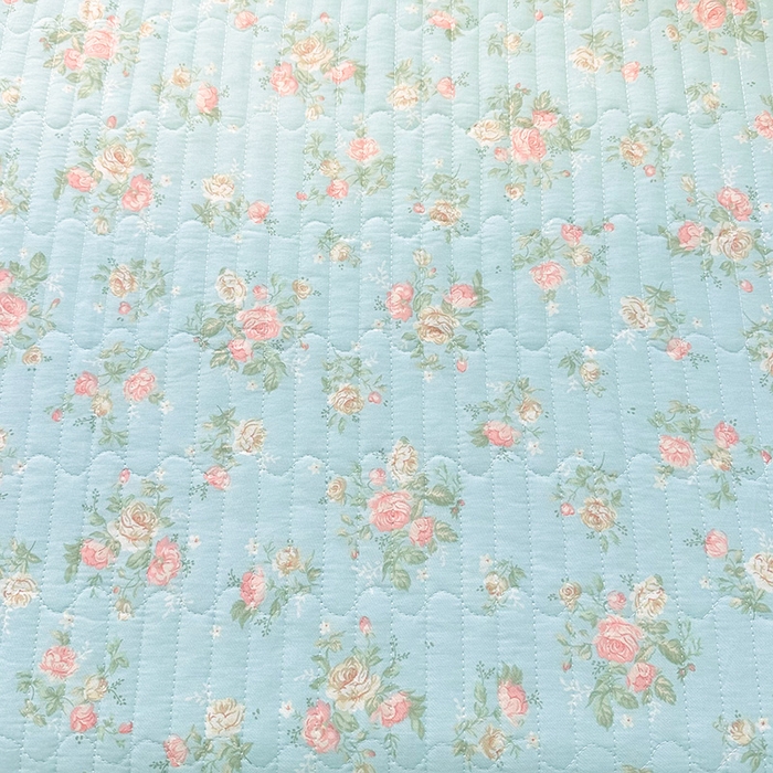 91家纺网 家纺一手货源 找家纺 罗艺轩 2025新款全棉印花花边床盖三件套 幽幽暗香