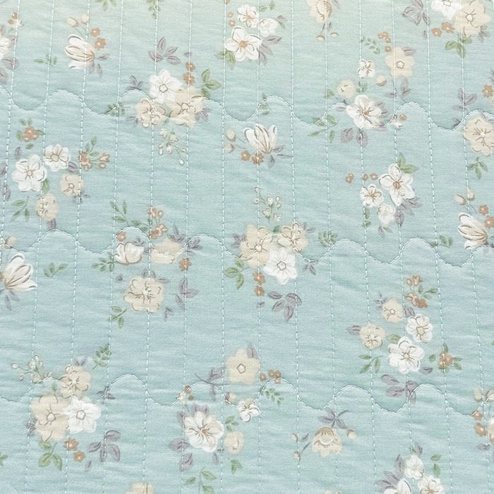 91家纺网 家纺一手货源 找家纺 罗艺轩 2025新款全棉印花花边床盖四件套 花蜜-绿