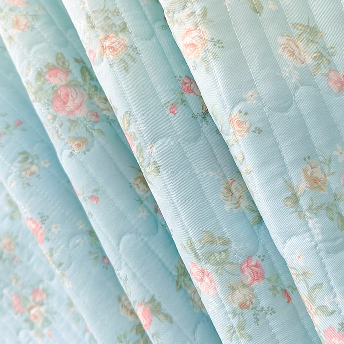 91家纺网 家纺一手货源 找家纺 罗艺轩 2025新款全棉印花花边床盖三件套 幽幽暗香