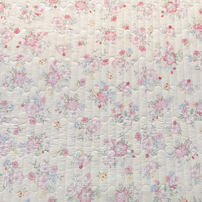 91家纺网 家纺一手货源 找家纺 罗艺轩 2025新款全棉印花花边床盖三件套 语曼-粉