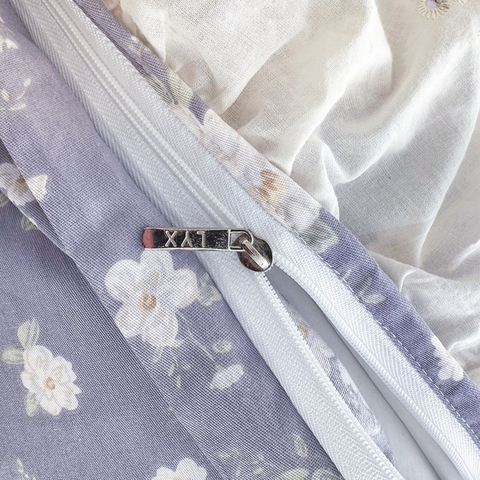 91家纺网 家纺一手货源 找家纺 罗艺轩 2025新款全棉印花花边床盖四件套 花之恋