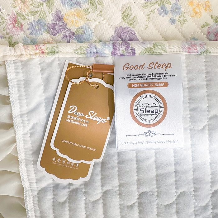 91家纺网 家纺一手货源 找家纺 罗艺轩 2025新款全棉印花花边床盖四件套 绮丽花海-蓝紫