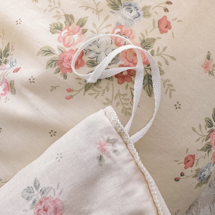 91家纺网 家纺一手货源 找家纺 罗艺轩 2025新款全棉印花花边床盖四件套 绮丽花海-香槟