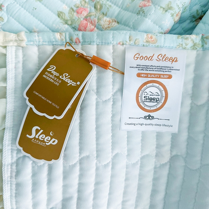 91家纺网 家纺一手货源 找家纺 罗艺轩 2025新款全棉印花花边床盖四件套 幽幽暗香