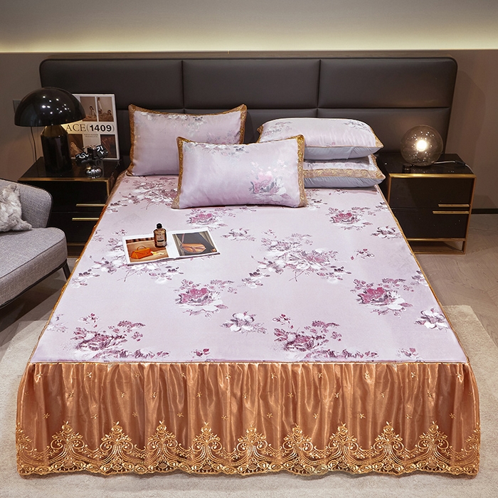 （总）罗艺轩 2025新款欧式色织大提花床裙凉席