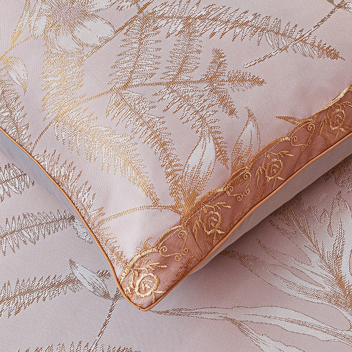 91家纺网 家纺一手货源 找家纺 罗艺轩 2025新款欧式色织大提花床裙凉席 春语