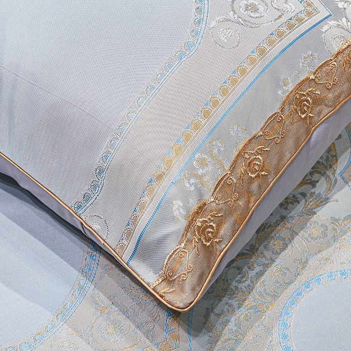 91家纺网 家纺一手货源 找家纺 罗艺轩 2025新款欧式色织大提花床裙凉席 绘梦