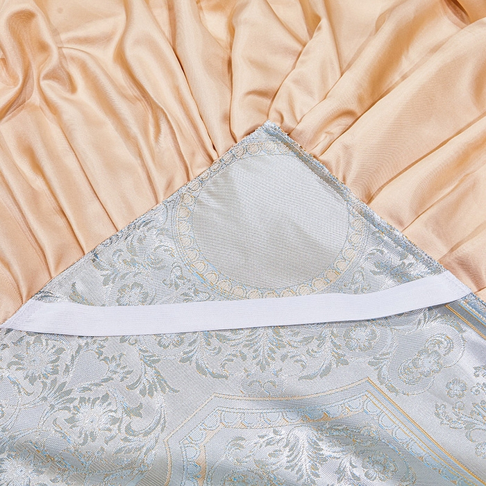 91家纺网 家纺一手货源 找家纺 罗艺轩 2025新款欧式色织大提花床裙凉席 绘梦