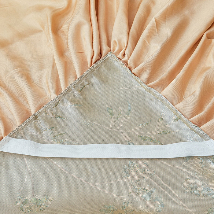 91家纺网 家纺一手货源 找家纺 罗艺轩 2025新款欧式色织大提花床裙凉席 婉沁