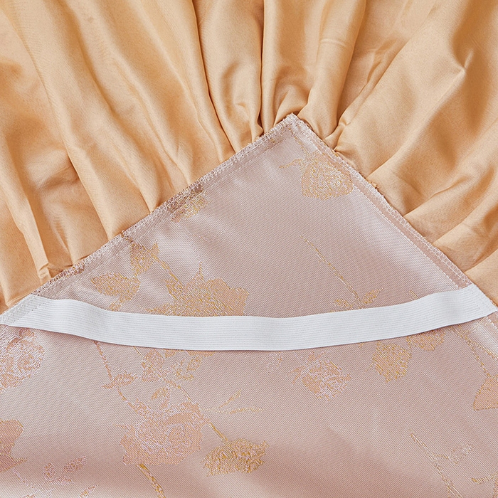 91家纺网 家纺一手货源 找家纺 罗艺轩 2025新款欧式色织大提花床裙凉席 寻微