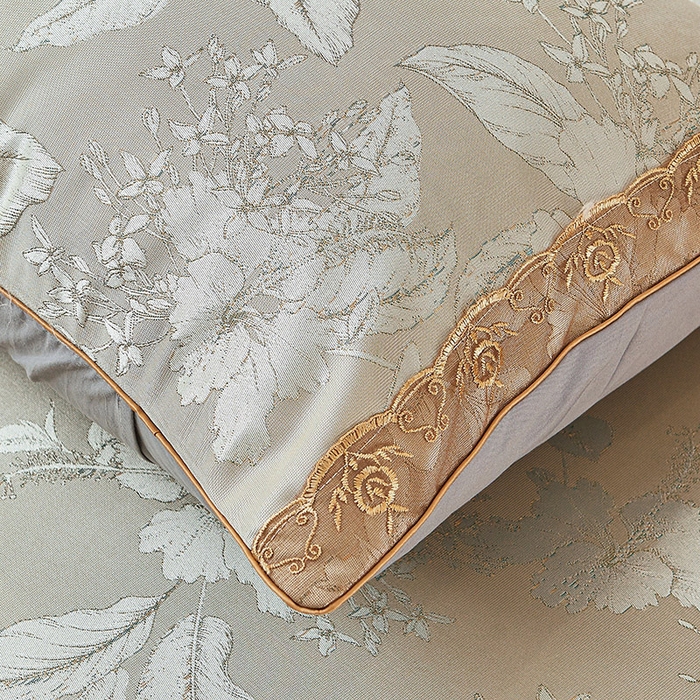 91家纺网 家纺一手货源 找家纺 罗艺轩 2025新款欧式色织大提花床裙凉席 妍艺