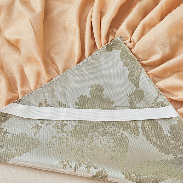 91家纺网 家纺一手货源 找家纺 罗艺轩 2025新款欧式色织大提花床裙凉席 妍艺