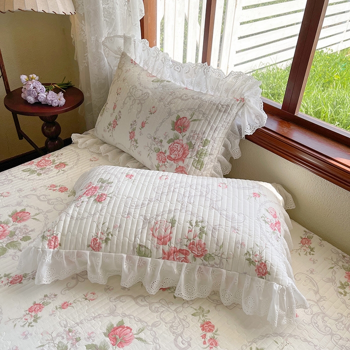 91家纺网 家纺一手货源 找家纺 （总）罗艺轩 2025新款全棉印花床笠式床裙三件套