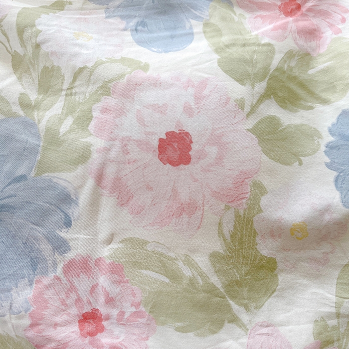 91家纺网 家纺一手货源 找家纺 罗艺轩 2025新款全棉印花床笠式床裙三件套 斐叶花影