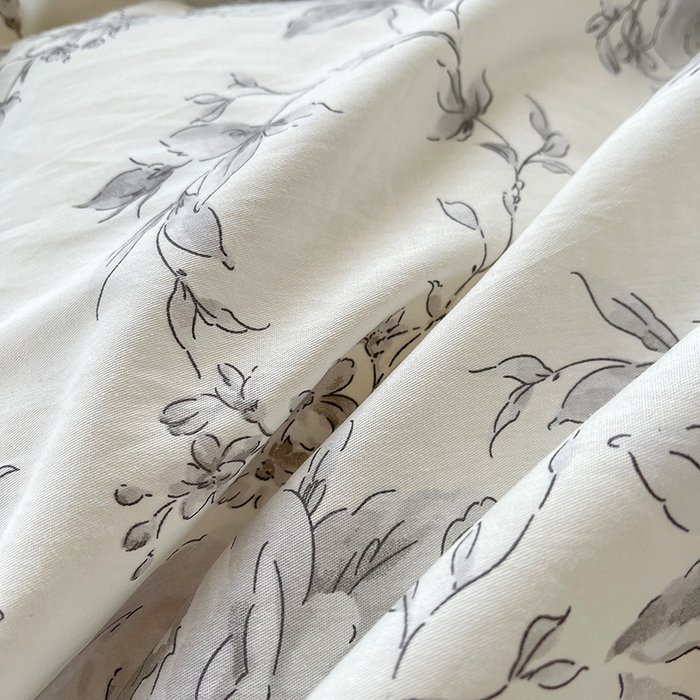 91家纺网 家纺一手货源 找家纺 罗艺轩 2025新款全棉印花床笠式床裙三件套 蝶舞轻歌