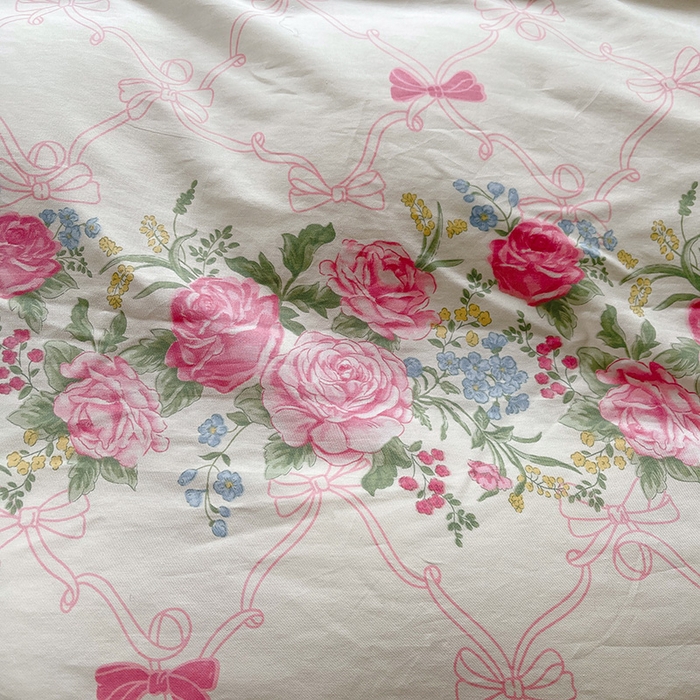 91家纺网 家纺一手货源 找家纺 罗艺轩 2025新款全棉印花床笠式床裙三件套 仲夏美梦