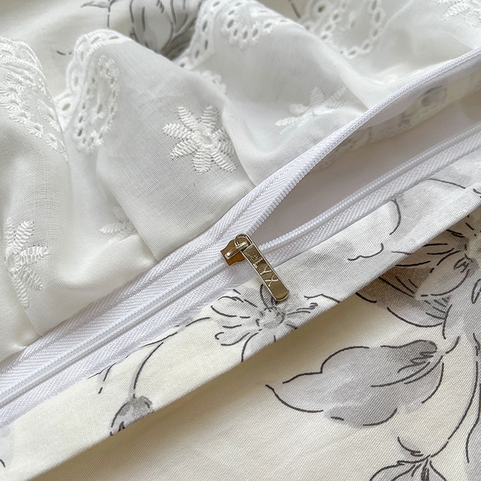 91家纺网 家纺一手货源 找家纺 罗艺轩 2025新款全棉印花床笠式床裙三件套 蝶舞轻歌