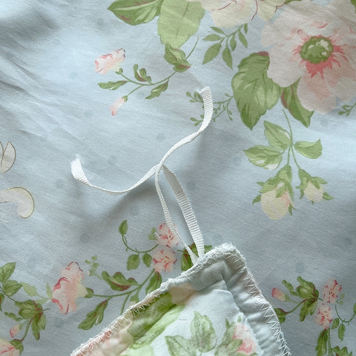 91家纺网 家纺一手货源 找家纺 罗艺轩 2025新款全棉印花床笠式床裙三件套 织夏花园-蓝