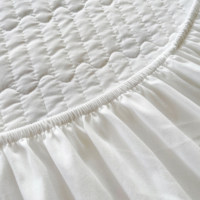 91家纺网 家纺一手货源 找家纺 罗艺轩 2025新款全棉印花床笠式床裙三件套 蝶舞轻歌