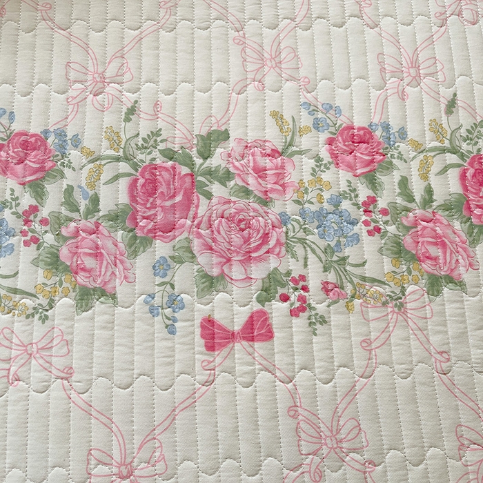 91家纺网 家纺一手货源 找家纺 罗艺轩 2025新款全棉印花床笠式床裙三件套 仲夏美梦