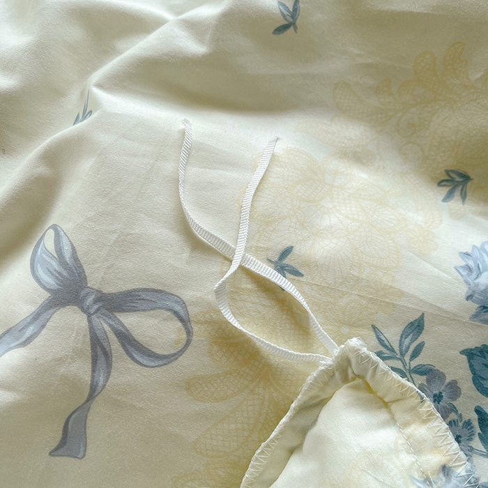 91家纺网 家纺一手货源 找家纺 罗艺轩 2025新款全棉印花床笠式床裙三件套 醉花语