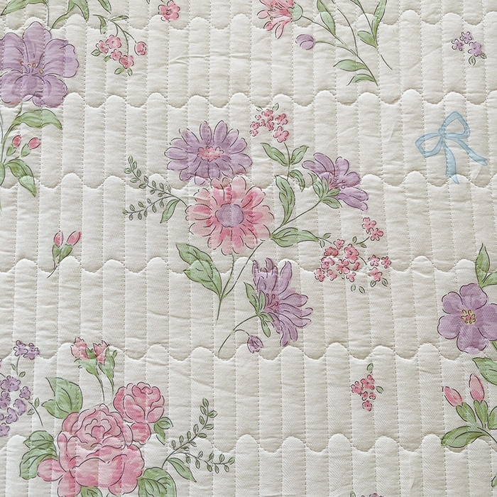 91家纺网 家纺一手货源 找家纺 罗艺轩 2025新款全棉印花床笠式花边床裙四件套 花清雅香