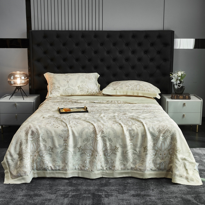 （总）桂雅居 2025新款60支莱赛尔数码印花蚕丝夏被-蚕小青