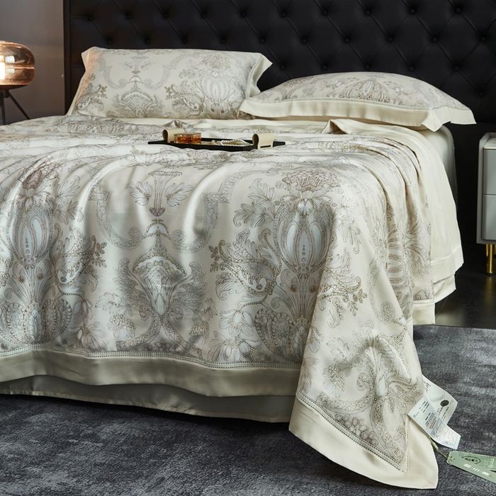 91家纺网 家纺一手货源 找家纺 桂雅居 2025新款60支莱赛尔数码印花蚕丝夏被-蚕小青 悸川-黄