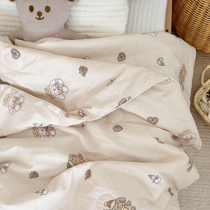 91家纺网 家纺一手货源 找家纺 BOSS 2025新款天丝棉大豆夏凉被夏被空调被儿童盖毯 布偶熊米