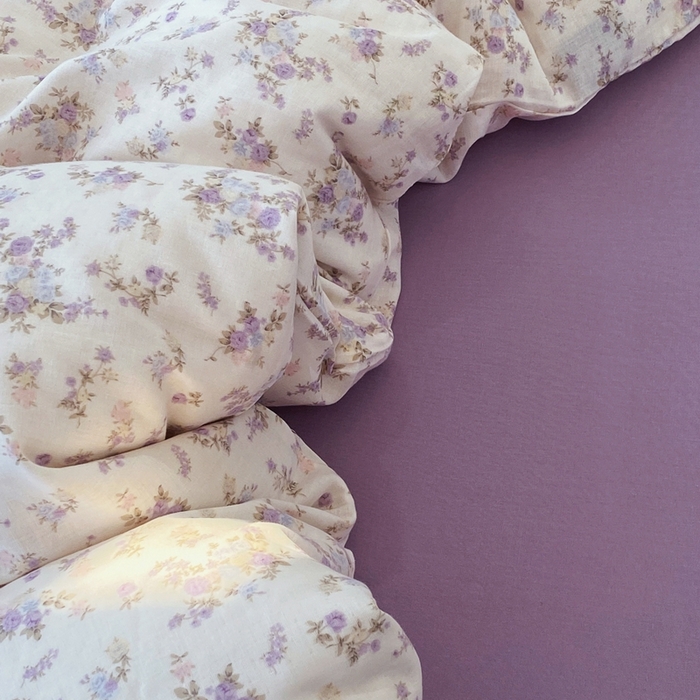 91家纺网 家纺一手货源 找家纺 于果 2025新款全棉双层纱四件套第四批 芊芊花影