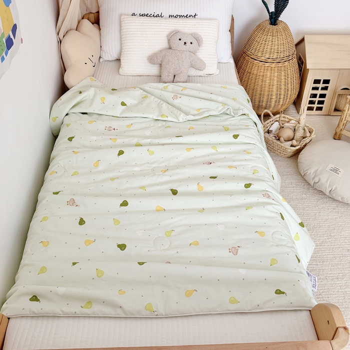 91家纺网 家纺一手货源 找家纺 BOSS 2025新款天丝棉大豆夏凉被夏被空调被儿童盖毯 鸭鸭梨