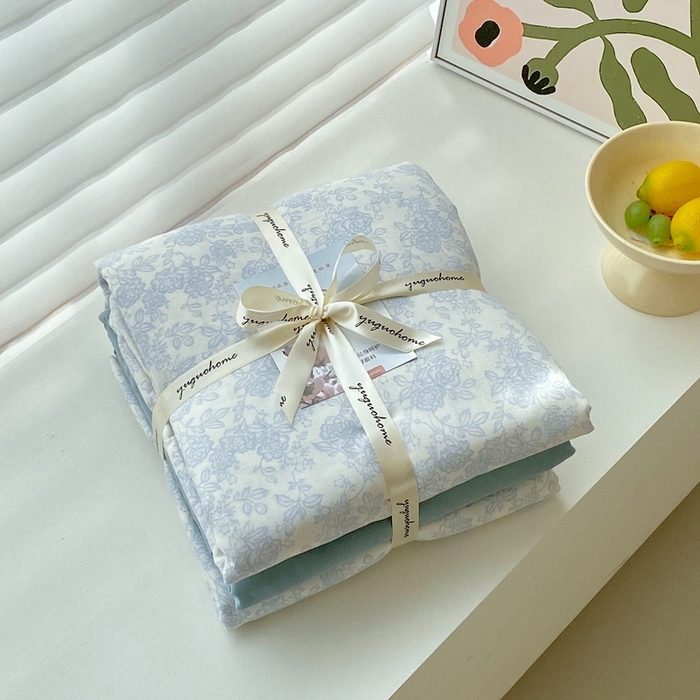 91家纺网 家纺一手货源 找家纺 于果 2025新款全棉双层纱四件套第四批 洛克庄园