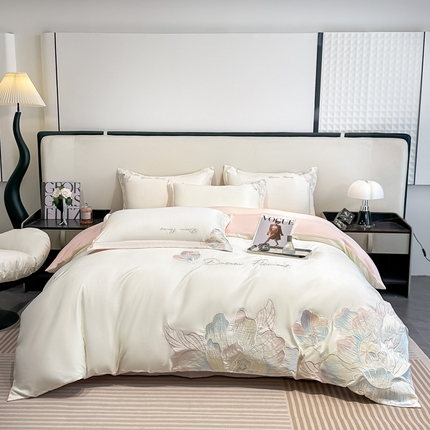 91家纺网 家纺一手货源 找家纺 （总）梧桐家居 2025新款天丝四件套-琉璃（礼盒包装）