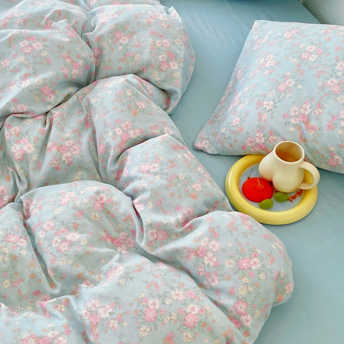 91家纺网 家纺一手货源 找家纺 于果 2025新款全棉双层纱四件套第四批 莉莉周