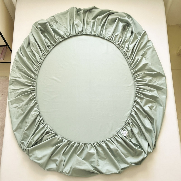 91家纺网 家纺一手货源 找家纺 泽西2025新品全棉卡通床笠 开心鳄-豆绿