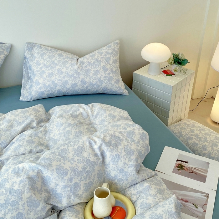 91家纺网 家纺一手货源 找家纺 于果 2025新款全棉双层纱四件套第四批 洛克庄园