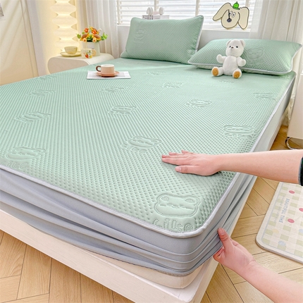 91家纺网 家纺一手货源 找家纺 （总）慕木2025新款A类凉感丝小冰熊云母冰丝凉席床笠夏被系列 