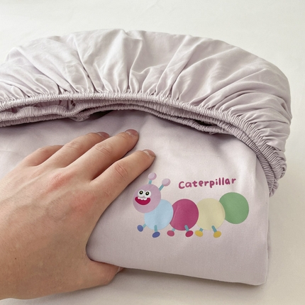 91家纺网 家纺一手货源 找家纺 （总）泽西2025新品A类13376全棉可爱风卡通烫画单床笠枕套三件套