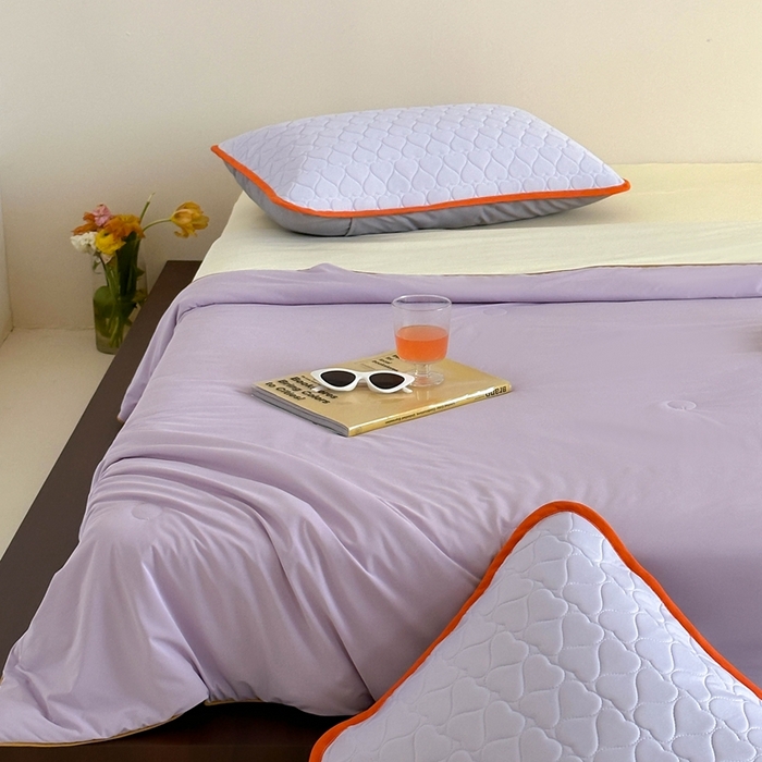 91家纺网 家纺一手货源 找家纺 顾里2025新款冰皮抗菌凉感被 芋泥奶盖