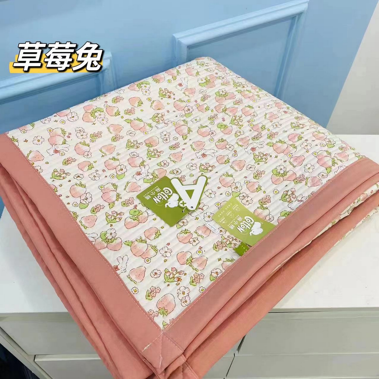 91家纺网 家纺一手货源 找家纺 希朵 2023新款A类麻小棉小碎花单床盖夏被空调被盖毯