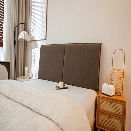 91家纺网 家纺一手货源 找家纺 （总）沐沐家纺 2026新款灯芯绒床头平板大靠背