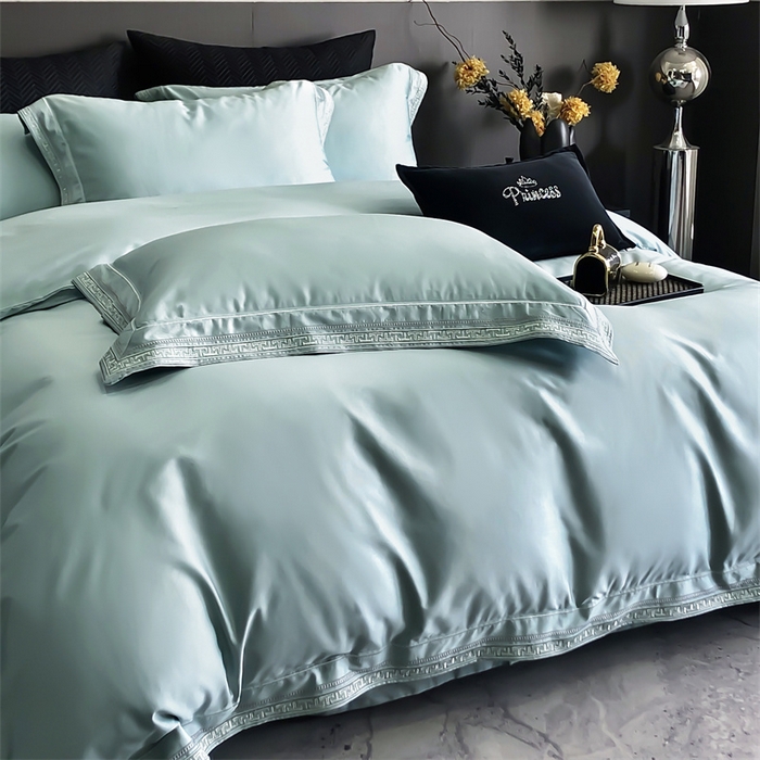 91家纺网 家纺一手货源 找家纺 （总）2025新款全棉长绒棉刺绣四件套-迷宫