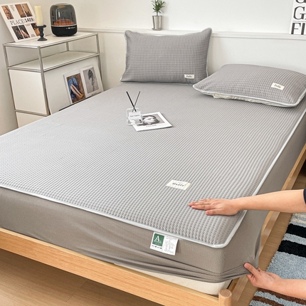 吉象2025新款A类床笠款软凉席 饼干格高级灰