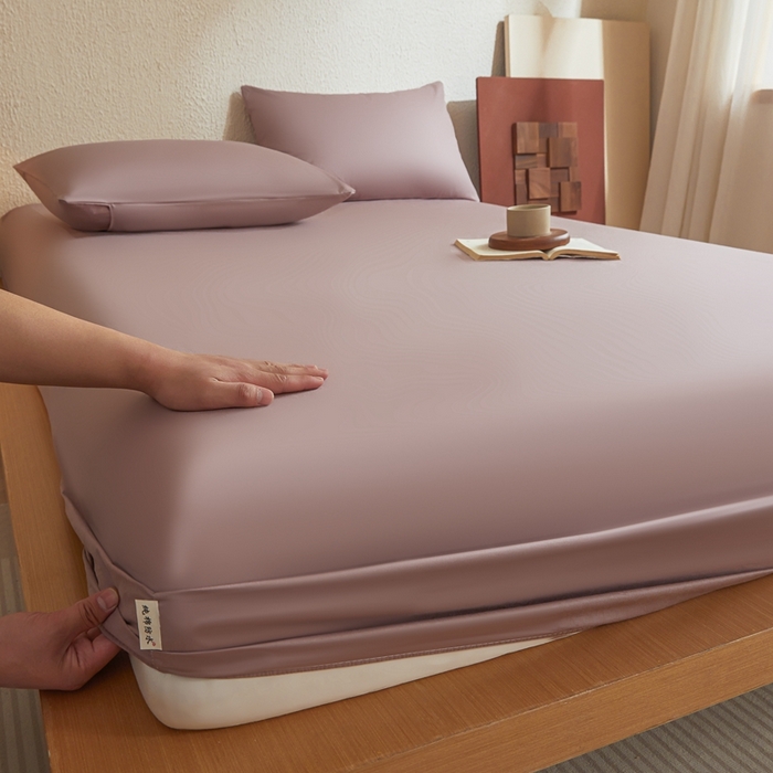 91家纺网 家纺一手货源 找家纺 衿成家纺 2025新款全棉13372喷气防水床笠5面全包防水不渗漏-单床笠 棕雾咖