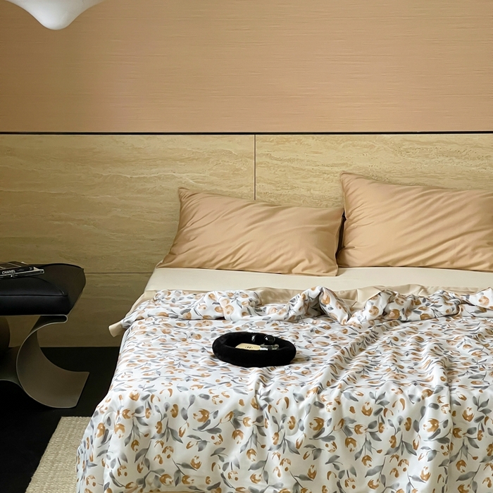 91家纺网 家纺一手货源 找家纺 顾里2025新款天丝莱赛尔夏被 花岛入梦蓝